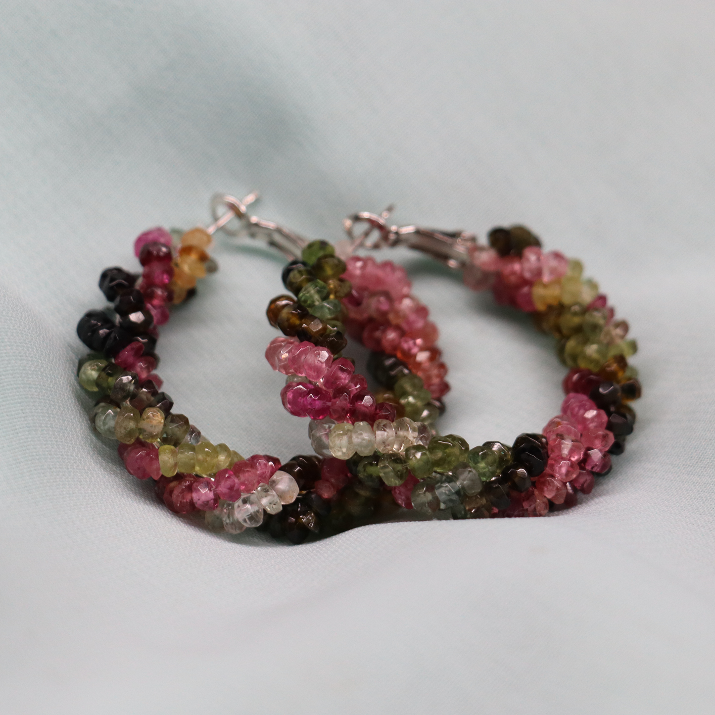 Mixed Tourmaline Handmade Earrings.