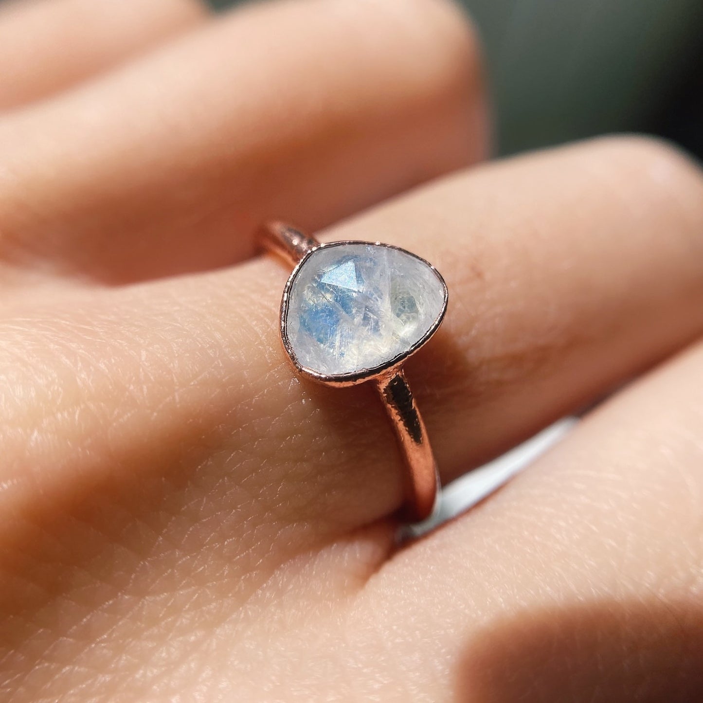 Rainbow moonstone handmade ring | moonstone jewelry for women | June birthstone ring | birthstone personalised gift