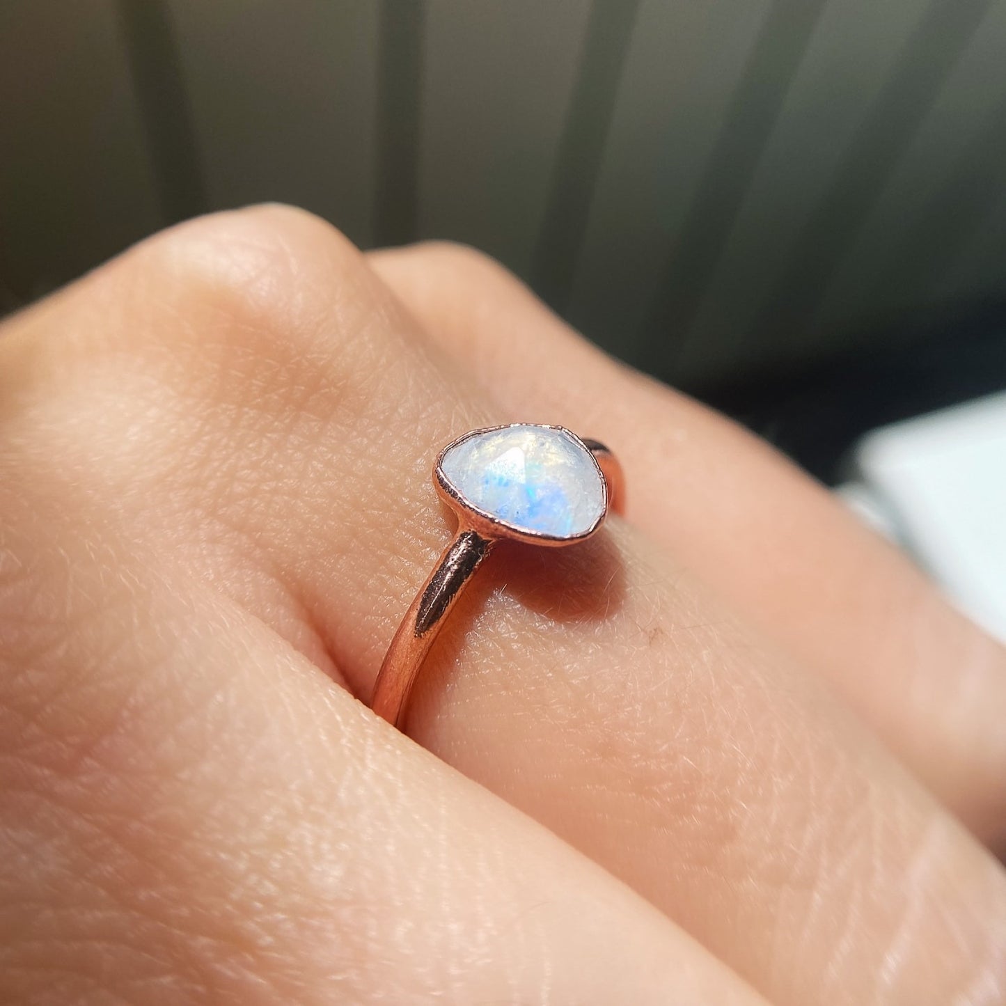 Rainbow moonstone handmade ring | moonstone jewelry for women | June birthstone ring | birthstone personalised gift