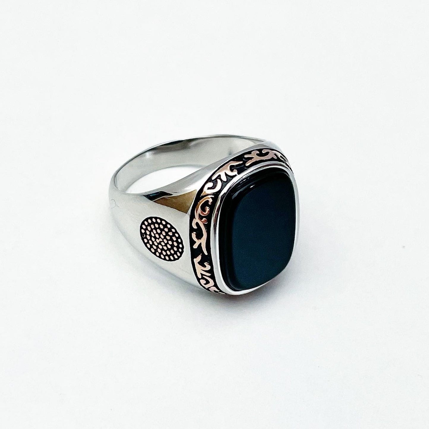 Black Onyx Ring 925 Sterling Silver Handmade