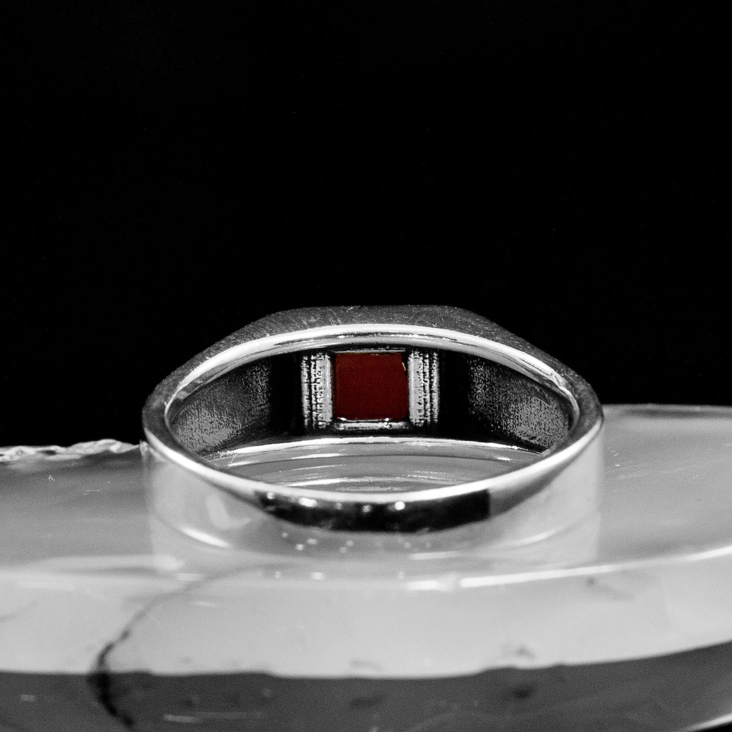 Agate Men Ring, Sterling Silver Ring, Rings For Men, Square Signet Ring, Men Pinky Ring, Gemstone Ring, Unique Mens Ring