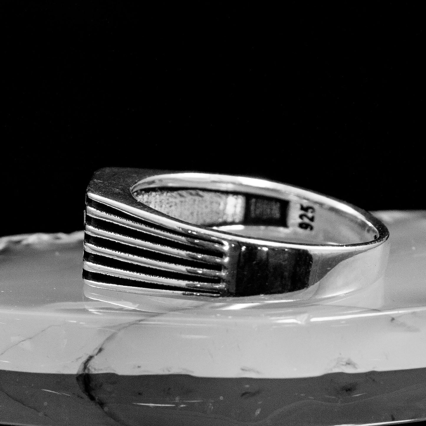 Agate Men Ring, Sterling Silver Ring, Rings For Men, Square Signet Ring, Men Pinky Ring, Gemstone Ring, Unique Mens Ring