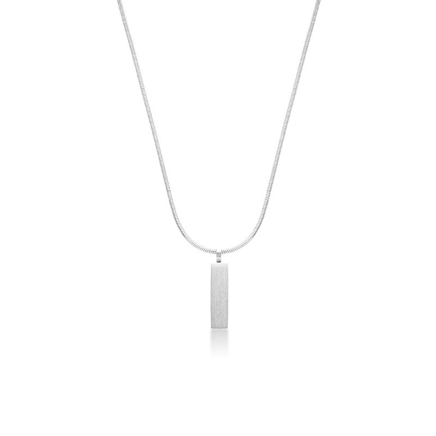 Men's Silver Necklace, Classic Men's Pendant Necklace
