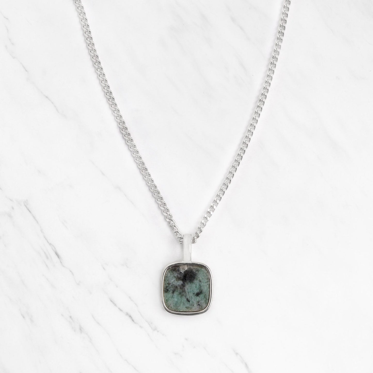 Ray Emerald Pendant Necklace |Gold Vermeil & Sterling Silver